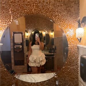 Oh Polly Cream Prom Dress